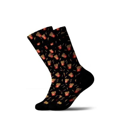 PULL IN Chaussettes Homme Coton FRY Noir Rouge