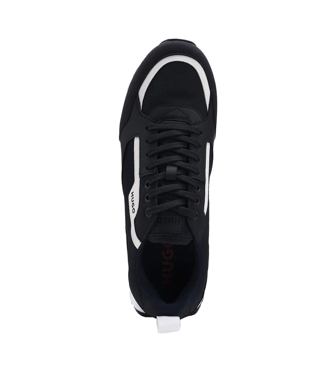 Mens Icelin Leather Trainers Dark Blue Hugo-3