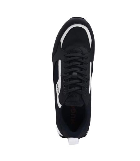Mens Icelin Leather Trainers Dark Blue Hugo