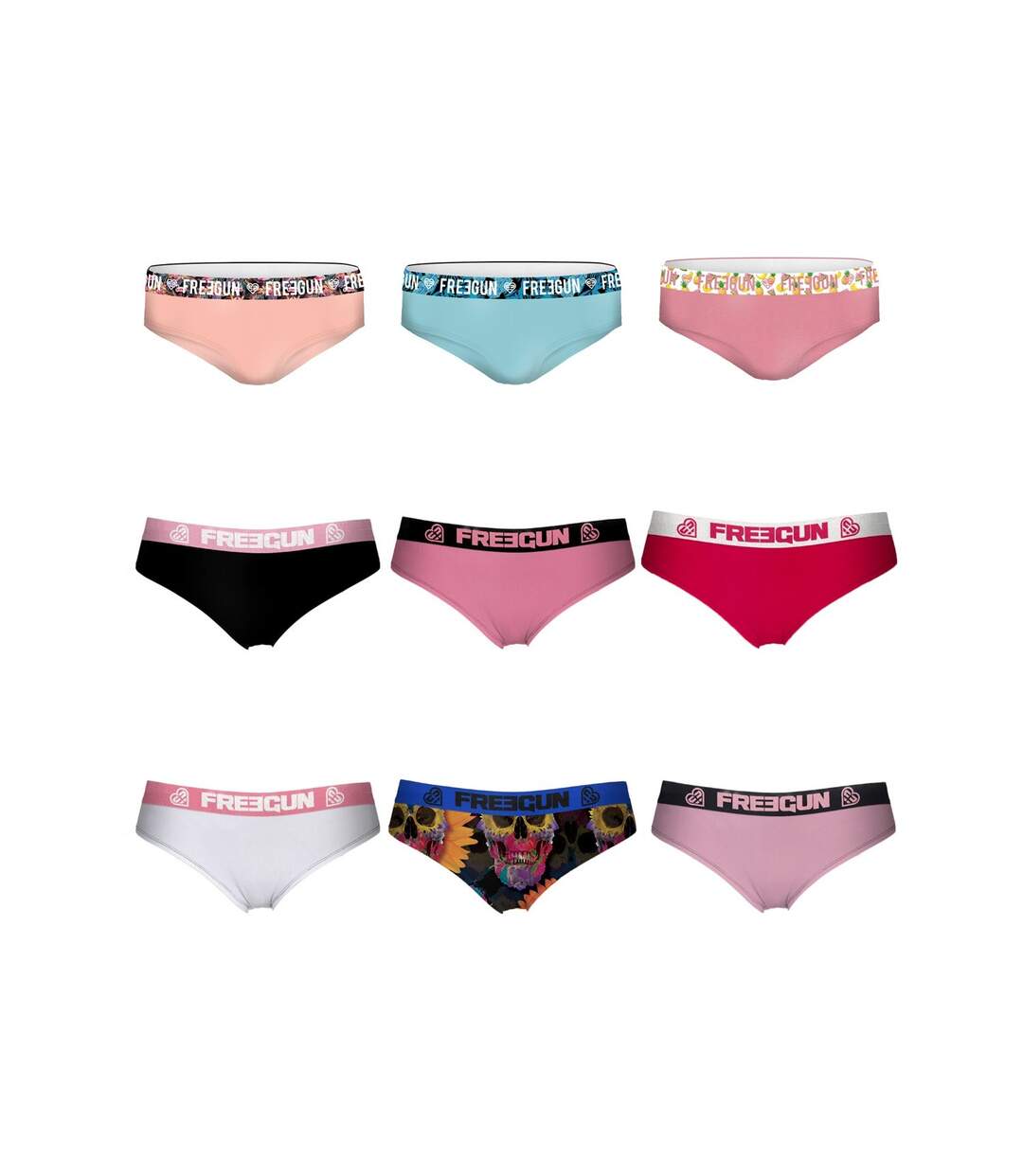 Pack Surprise de 3 Boxers coton femme Freegun