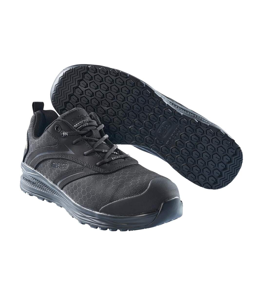 Mens Footwear Carbon Leather Safety Shoes Black Mascot-4