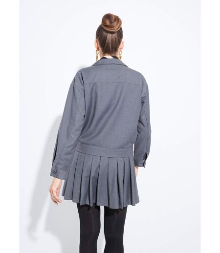 Veste zippée chinée foncée