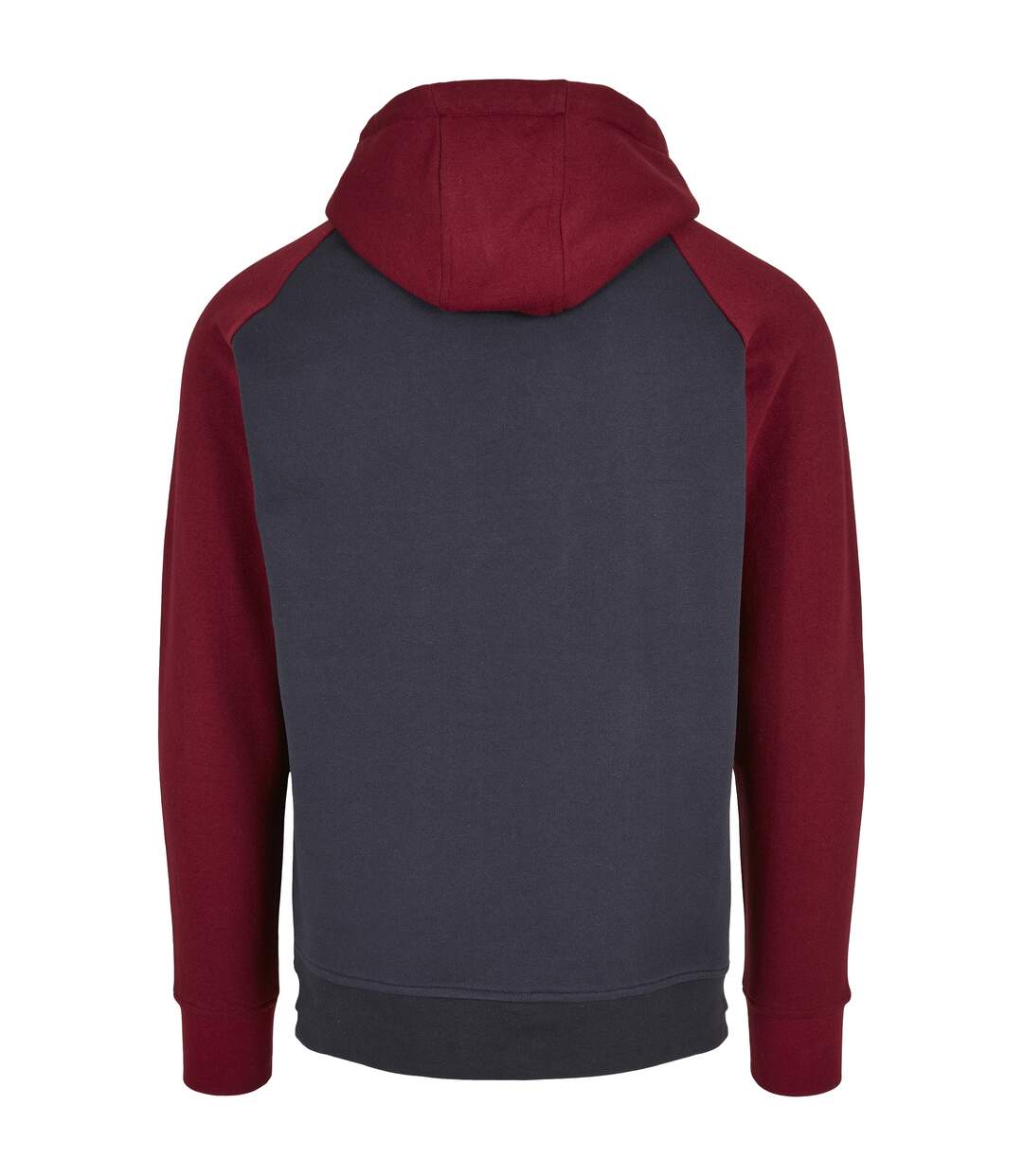 Mens Basic Raglan Hoodie Marine Bourgogne Build Your Brand-2