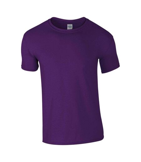 Mens Soft Style Ringspun T Shirt Purple Gildan