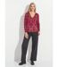 T-shirt chaud col V imprimé manches longues-3
