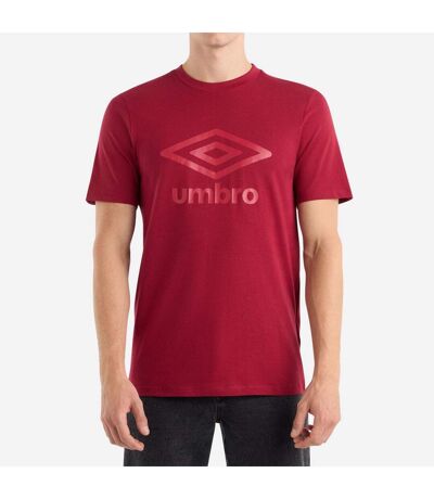 Mens Stacked Logo T-shirt Tibetan Red Umbro
