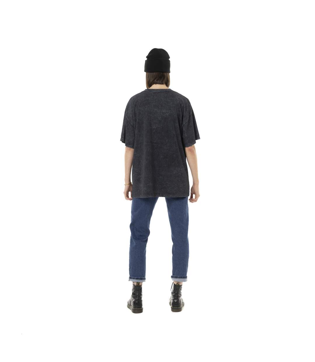 T-shirt femme relax fit col rond avec print devant Live Show Vondutch-3