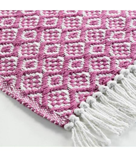 Tapis Tissé à Franges Pithaya 50x80cm Rose