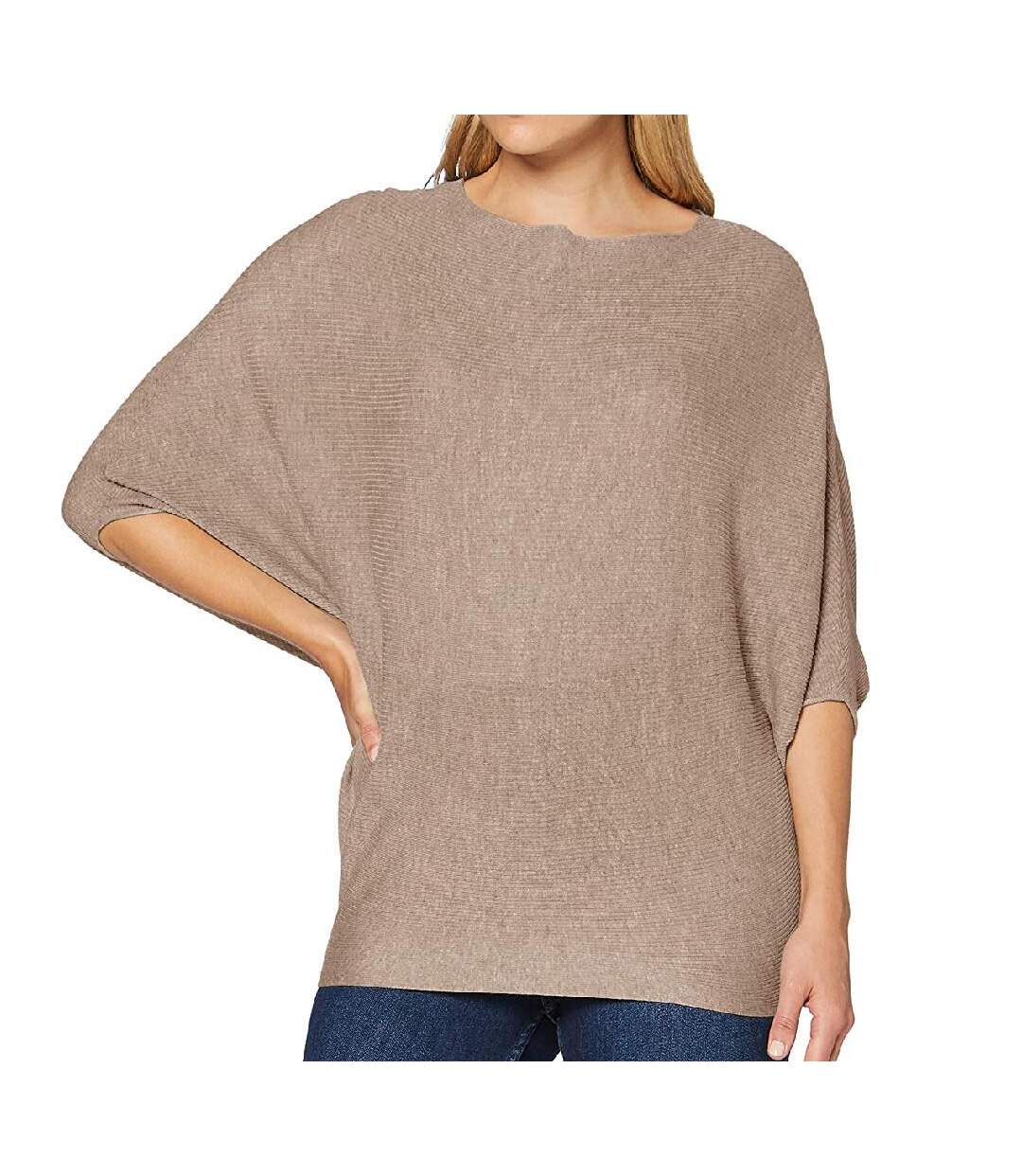 Pull beige manches 3/4 femme jdy new behave-1