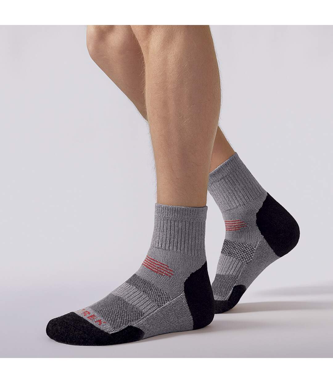 Mens Hiking Coolmax Ankle Socks Moisture Wicking with Arch Support-3