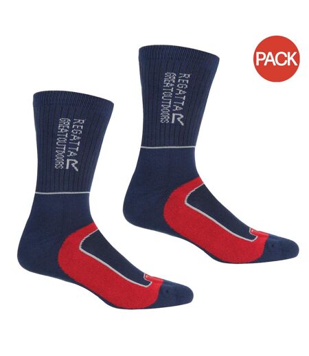 Chaussettes samaris season homme bleu marine / rouge foncé Regatta