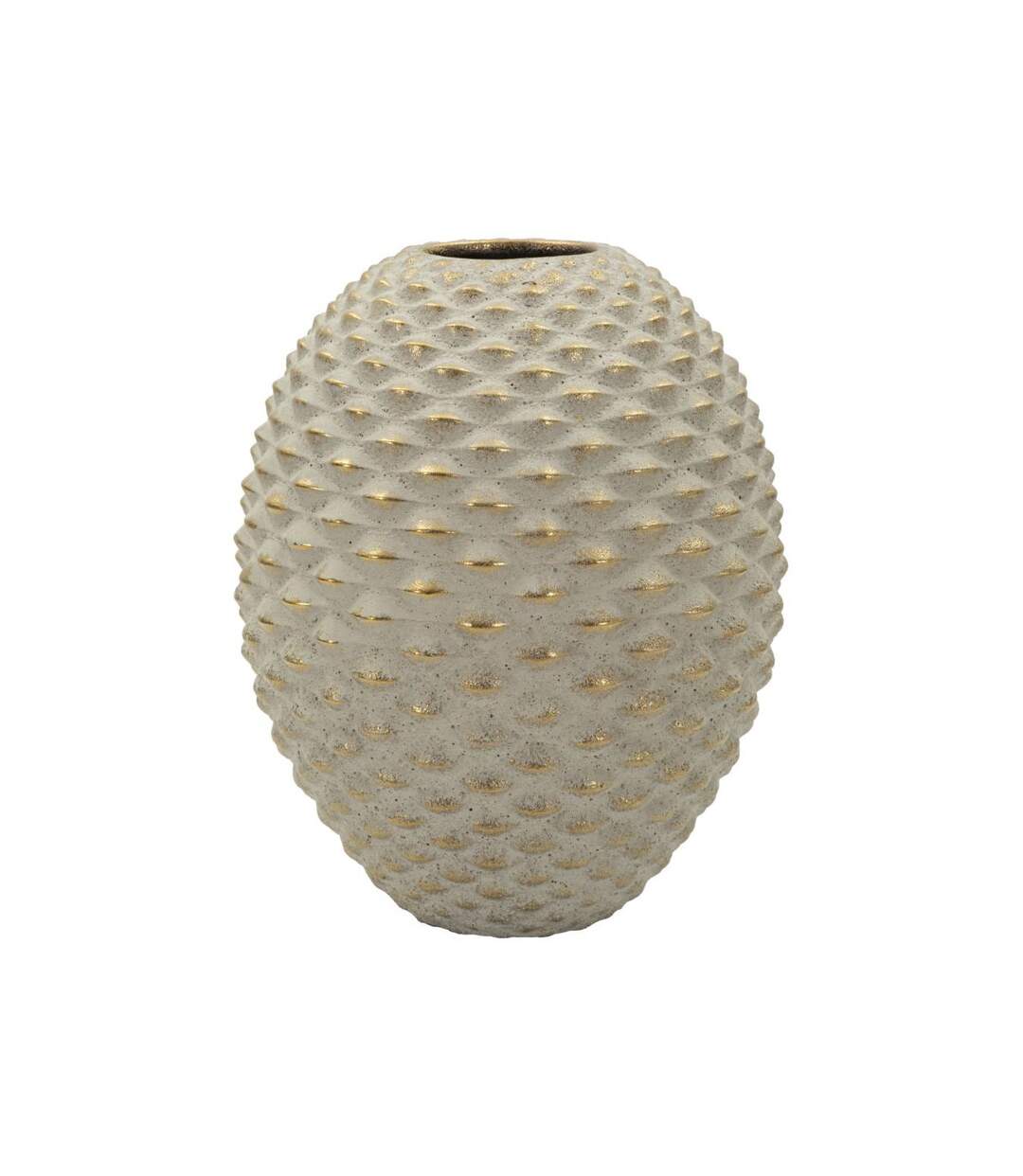 Vase Design en Céramique Pepipas 28cm Gris & Or-1