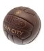 Manchester City FC Retro Leather Heritage Soccer Ball (Brown) (One Size) - UTTA4709