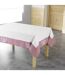Nappe Brodée Bonheur 140x240cm Rose-1