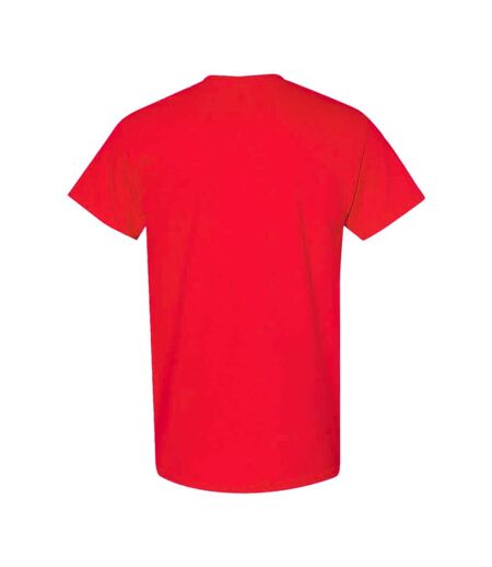 Pack Of 5  Mens Heavy Cotton Short Sleeve T-shirt  Red Gildan