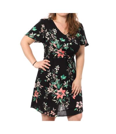 Robe Noir/Rose à Motifs Femme Vero Moda CURVE Easy B5T - 42