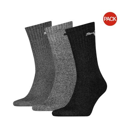 Pack of 3  Unisex adult crew sports socks  grey Puma