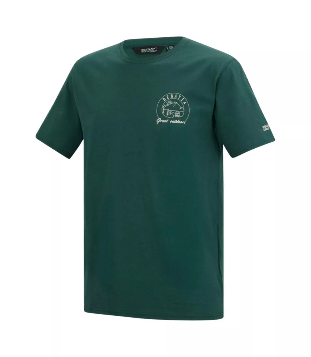 T-shirt Motif/style Lever Du Soleil Cline Homme Vert Regatta-3