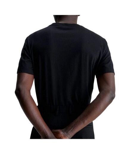 T-shirt Noir Homme Calvin Klein Jeans Double Flock