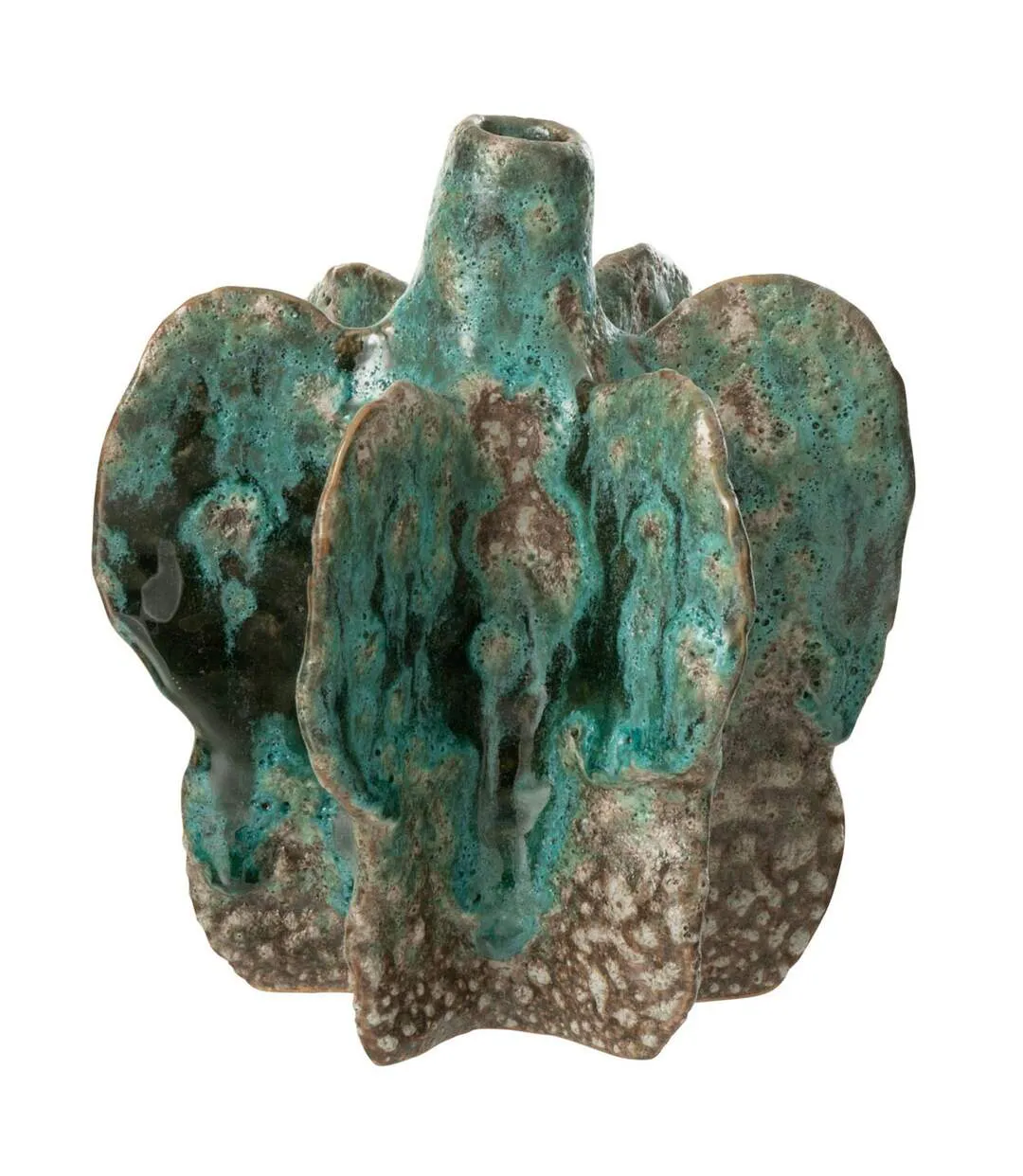 Vase Déco en Céramique Naga 15cm Bleu Azur-1
