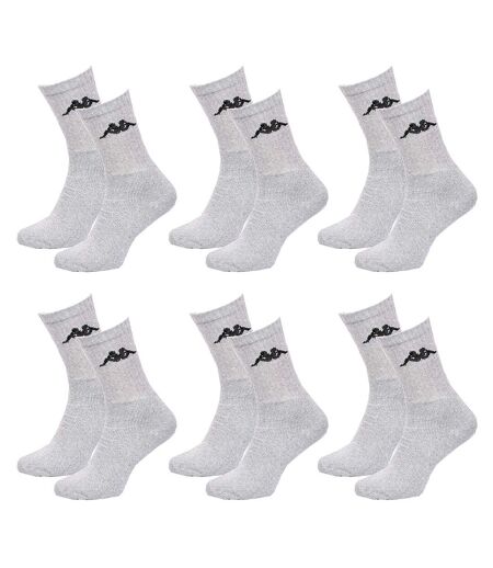 Chaussettes homme KAPPA Modèle Tennis -Assortiment modèles photos selon arrivages- Pack de 6 Paires Tennis Grises