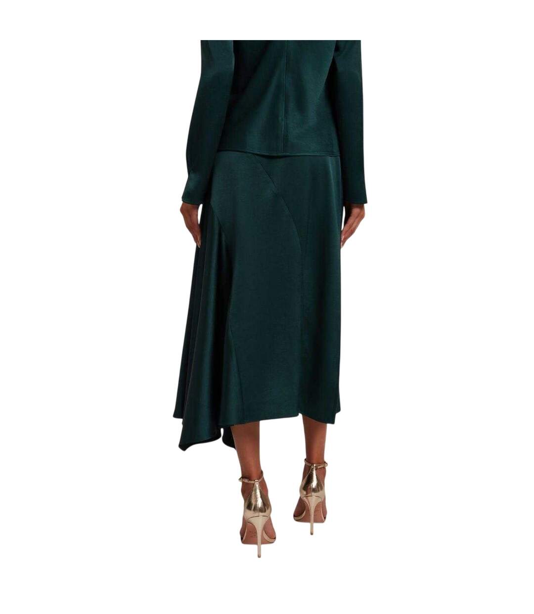 Womens/ladies Midi Skirt Dark Green Ted Baker-3