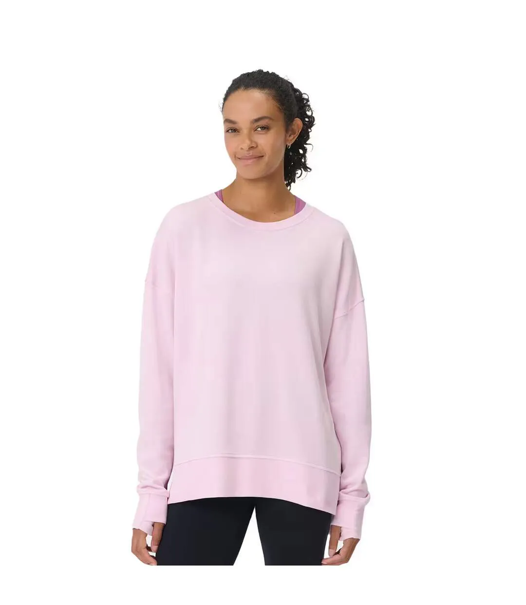 Sweat Motif/style Long After Class Femme Vieux Rose Sweaty Betty-2