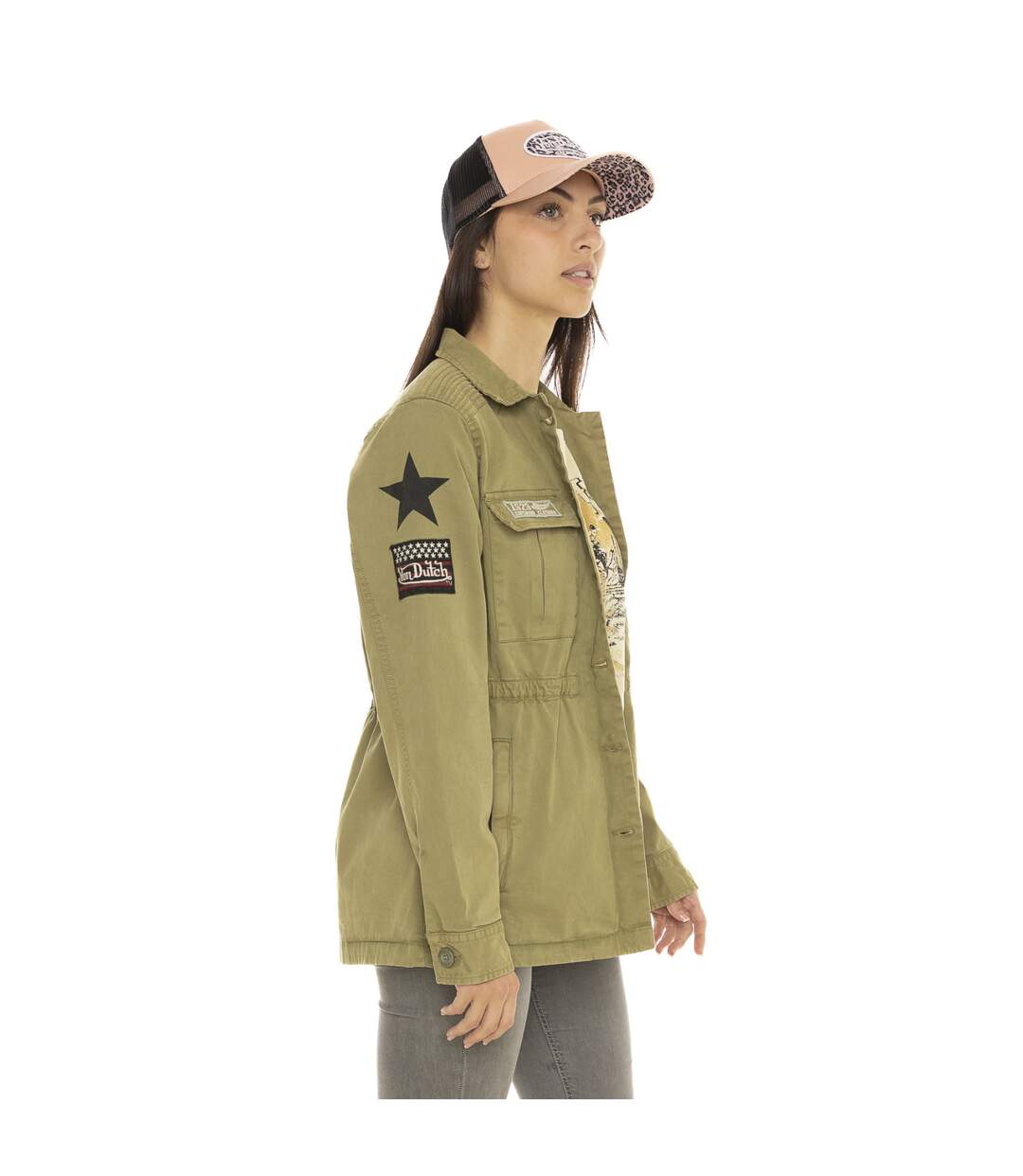 Veste militaire femme avec patchs Lips Vondutch-5