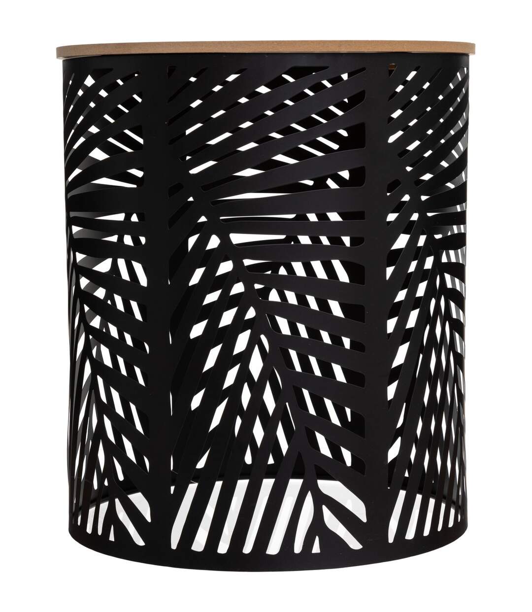 2 Tables d'appoint design métal bois Contempo - Noir-3