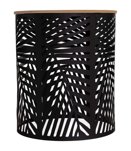 2 Tables d'appoint design métal bois Contempo - Noir