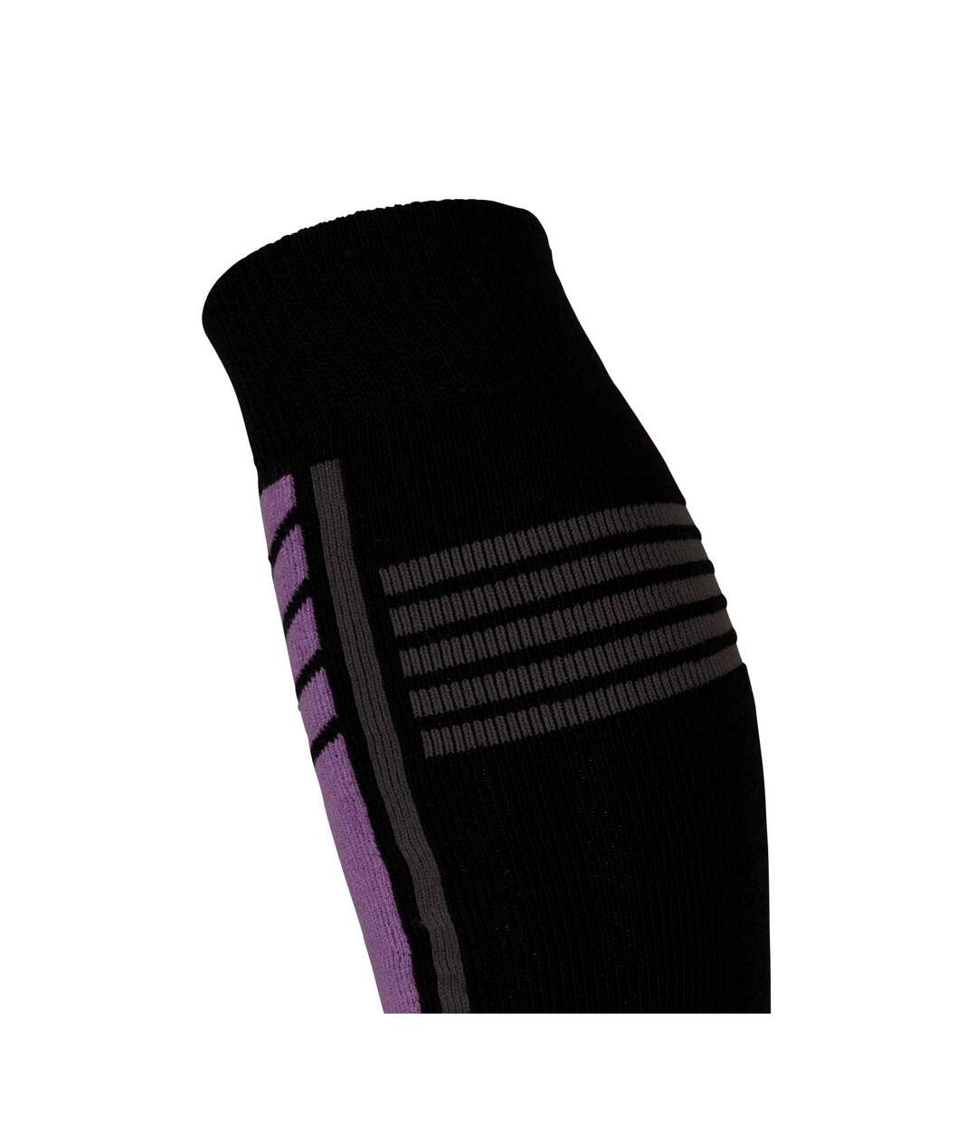 Chaussettes de ski icy adulte noir / violet Trespass-4