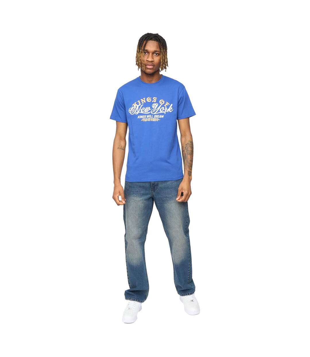 Mens Affiliated Logo T-shirt Blue Kings Will Dream-4