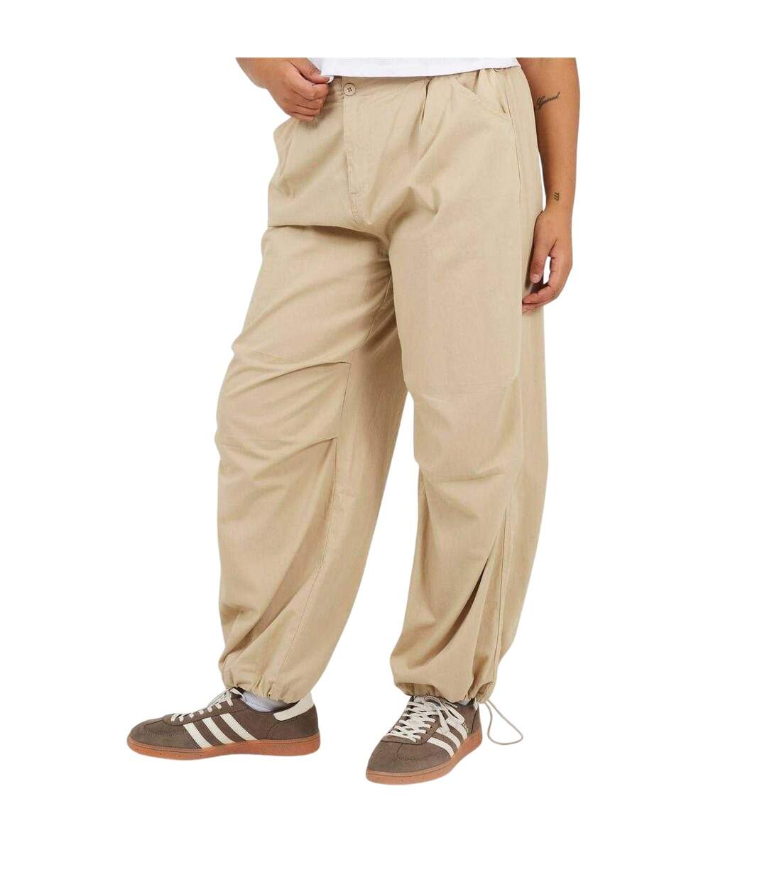 Pantalon À Poches Femme Beige Gris Brave Soul-2