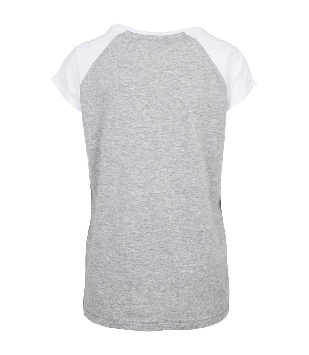 T-shirt Manches Raglan Motif/style Contrasté Femme Gris Blanc Urban Classics-2