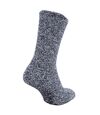 FLOSO Mens Warm Slipper Socks with Rubber Non Slip Grip () - UTMB134