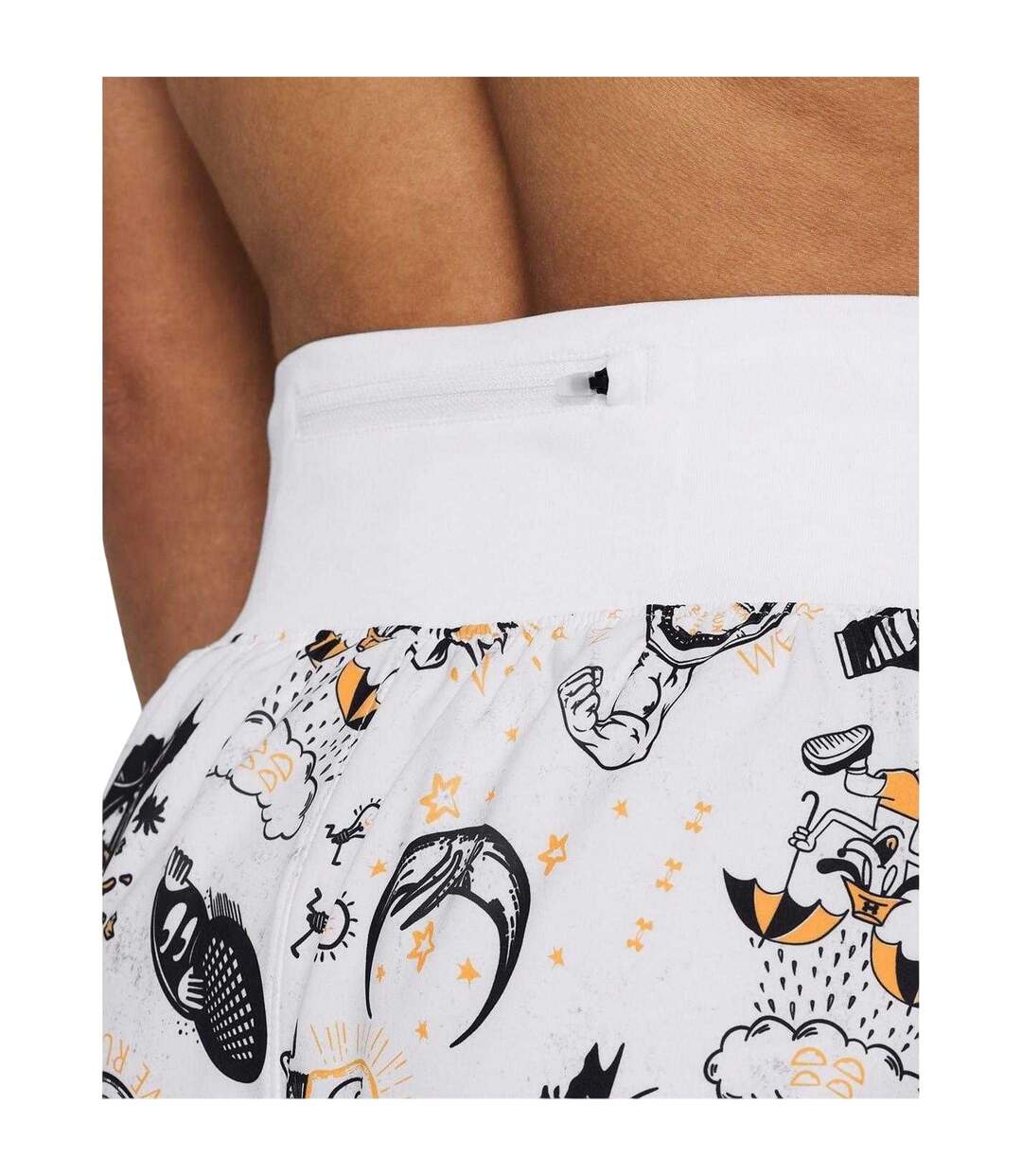 Short De Course Motif/style Imprimé Graphique Femme Blanc Under Armour-4