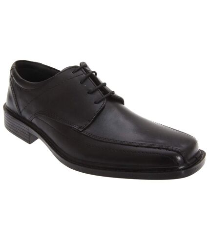 Roamers Mens Superlite Lace-Up Leather Shoes (Black) - UTDF118