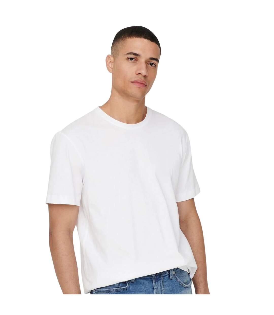 T-shirt Max Life Homme Blanc Only And Sons-4