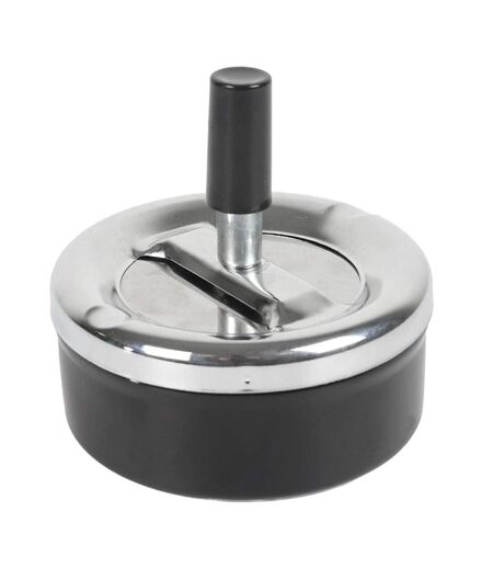 Cendrier Poussoir en Métal Fun 9cm Noir