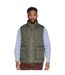 Mens quilted patch pocket vest khaki green Raging Bull