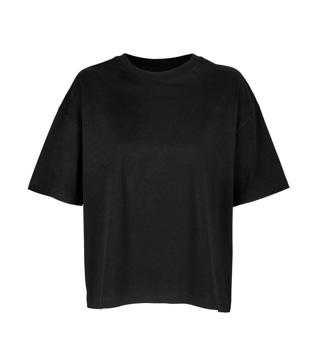 Womens/ladies boxy organic oversized t-shirt deep black SOLS-1