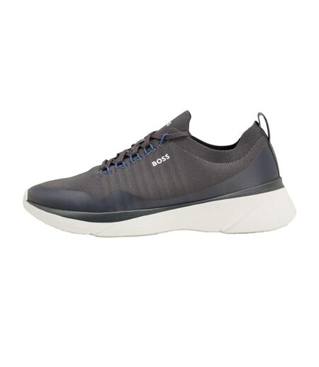 Mens Dean Logo Trainers Grey Boss