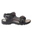 PDQ Mens Triple Touch Fastening Sports Sandals (Black/Grey) - UTDF802
