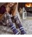 2 Pairs Womens Soul Warming Socks with Grips-5