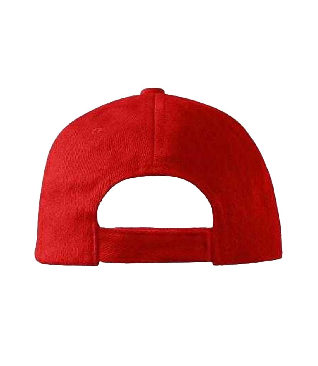 Childrens/kids 6 Panel Baseball Cap Red Malfini-2