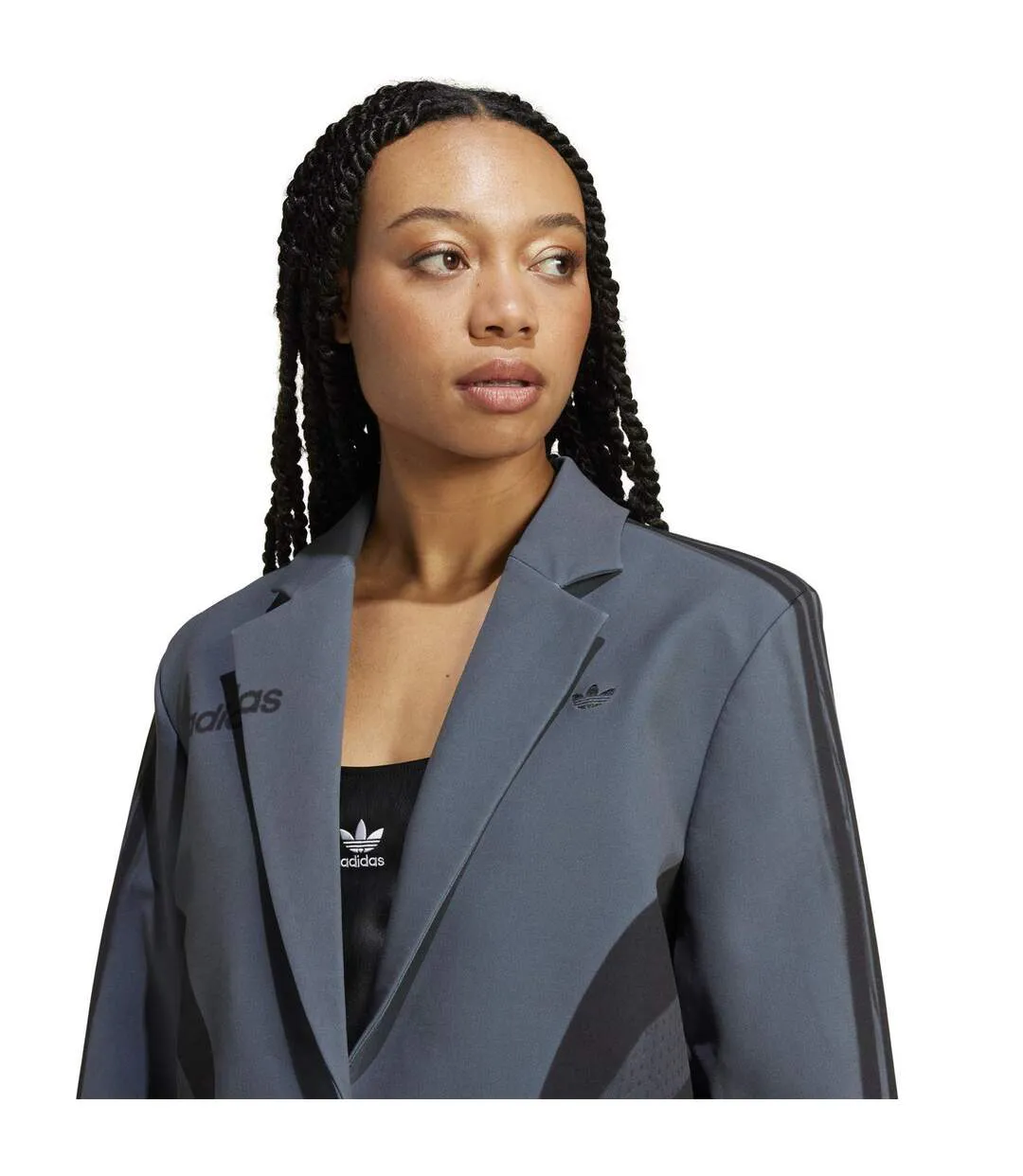 Womens/ladies Atlanta Long-sleeved Blazer Carbon Adidas-4