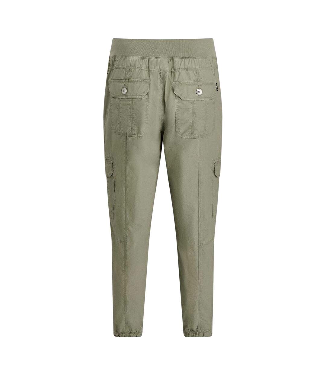 Womens/ladies Drawstring Waist Cargo Jogging Bottoms Bayleaf DKNY-3