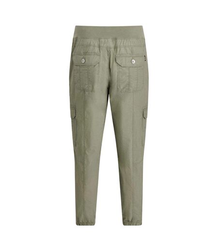 Womens/ladies Drawstring Waist Cargo Jogging Bottoms Bayleaf DKNY
