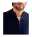 Mens Cashmere Zip Neck Jumper Navy WoolOvers-3