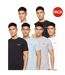 Pack Of 7  Mens Shivron T-shirt  Multicoloured Crosshatch-1